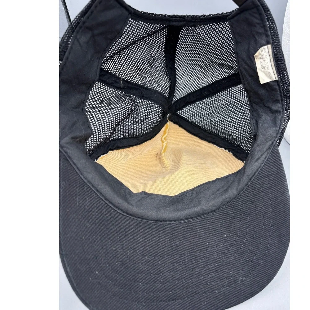 Vintage Cabelas Trucker Hat Snapback Mesh Black Cream Fishing Hunting Cap Taiwan